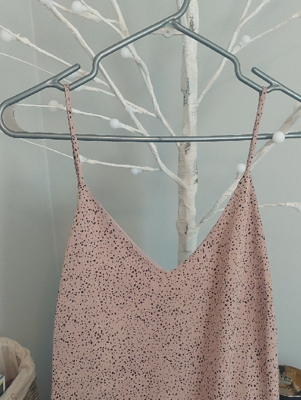 Gorgeous Blush Pink Slip Dress with Subtle Speckle